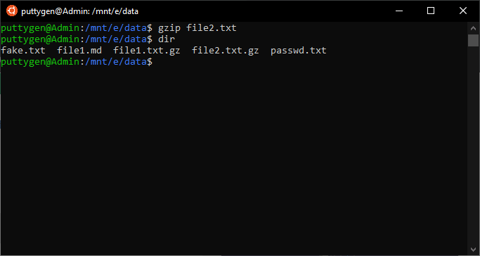 gzip command